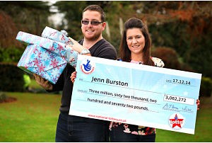 Young mother from Exeter lands £3 million jackpot