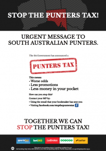 Bookies launch Stop the Punters Tax campaign in South Australia