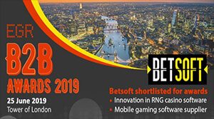 Betsoft Gaming is nominated for two 2019 EGR B2B Awards.