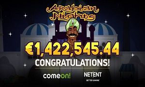 A lucky Swede scoops €1.4 million playing NetEnt’s legendary Arabian Nights progressive jackpot slot.